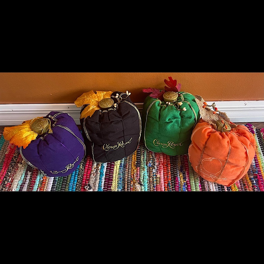 Crown Royal Bag Pumpkin Decor